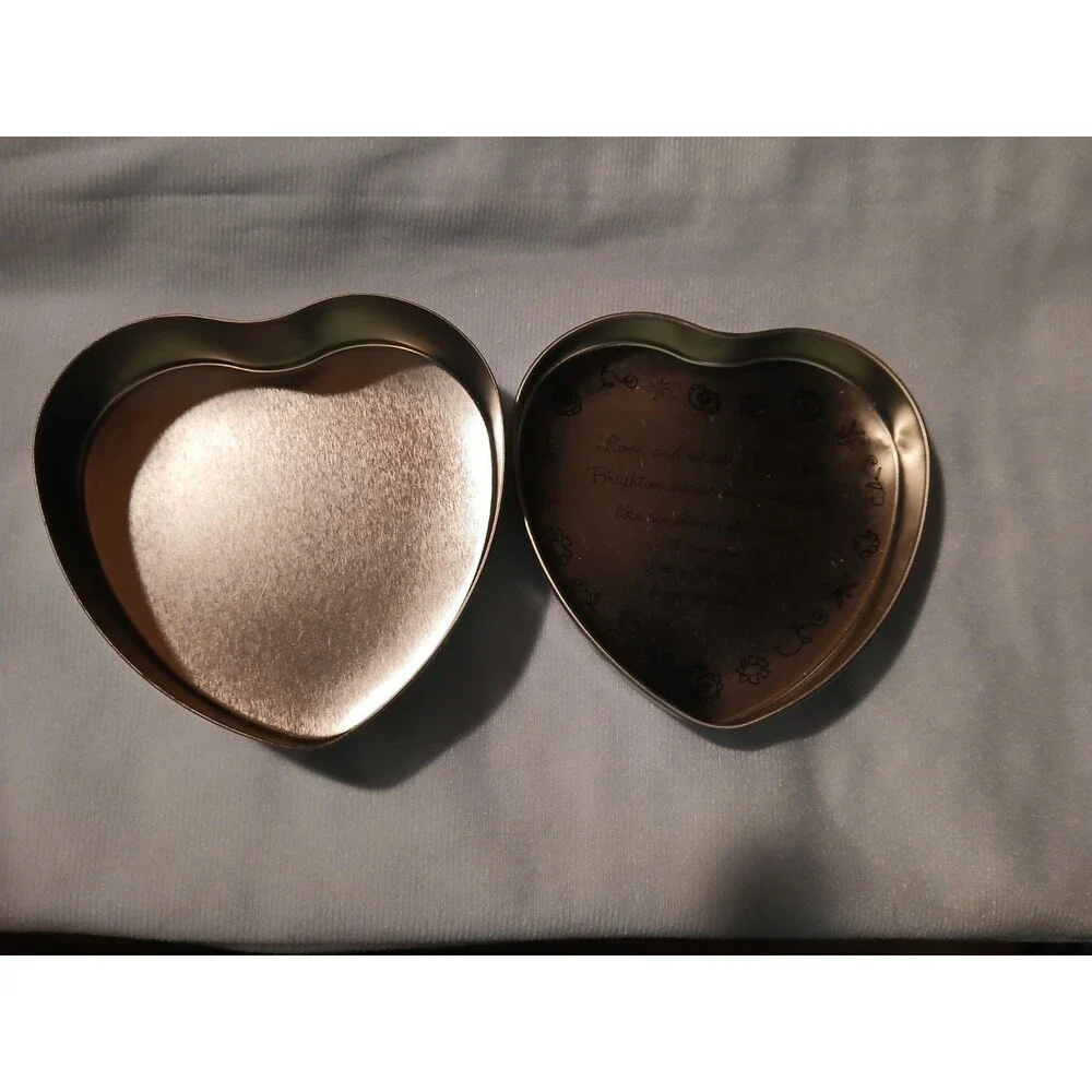 Empty Brighton Metal Tin Heart Shaped Jewelry Box Beautiful Very Good Condition
